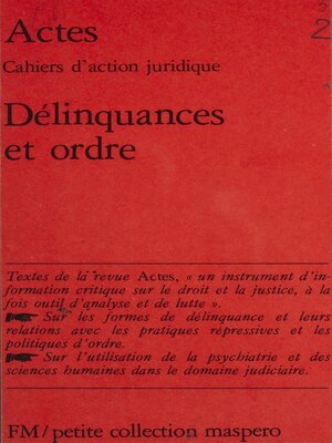 cover image of Délinquances et Ordre